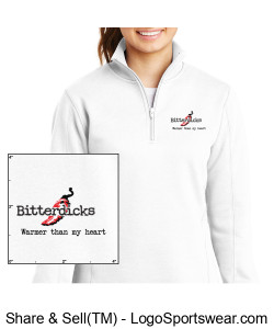 Ladies 1/4 Sweat Shirt Design Zoom